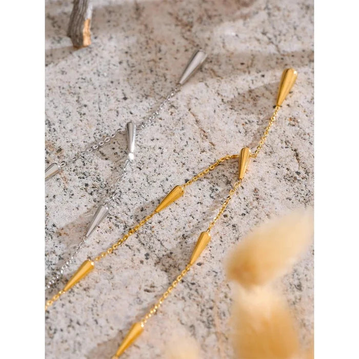Teardrop Lariat Y-Necklace in 18K Gold & Silver - The PM Edit