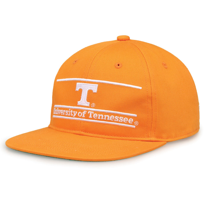 Tennessee Retro Bar snapback hat in Tennessee orange, angled view