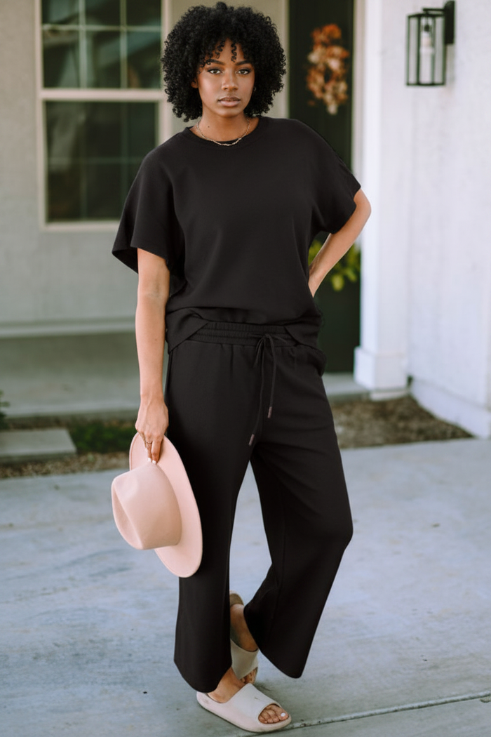 Black Textured Set
