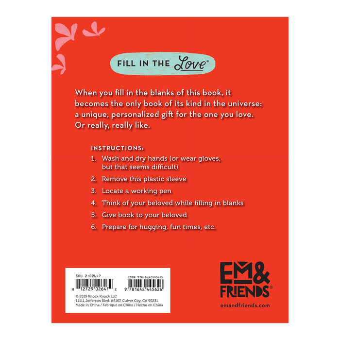 Things I Love About You – Fill in the Love Journal