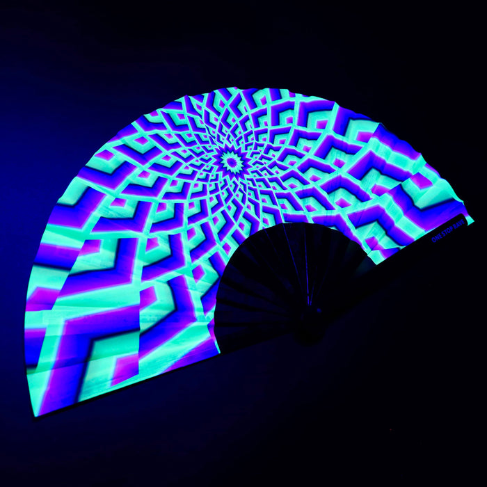 Third Eye hand fan electric UV glow blacklight