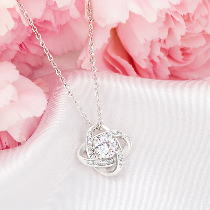 To My Beautiful Daughter Love Knot Necklace, Daughter Birthday Christmas Gift, Gift for Daughter from Dad