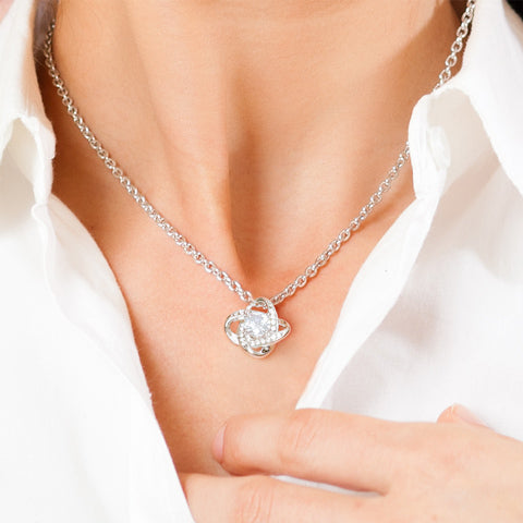 To My Beautiful Daughter Love Knot Necklace, Daughter Birthday Christmas Gift, Gift for Daughter from Dad