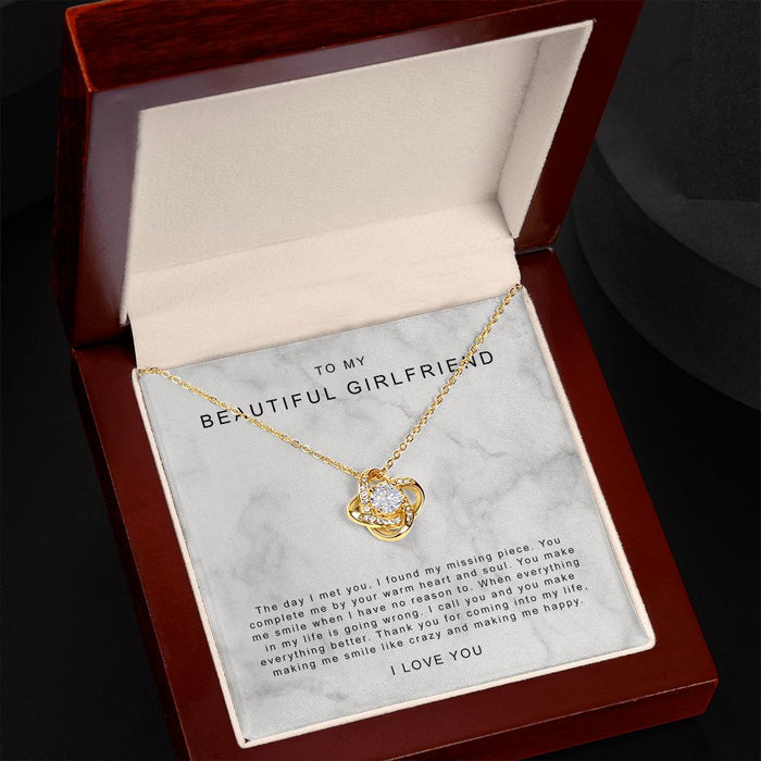 To My Beautiful Girlfriend Necklace, Gift From Boyfriend B0BQJMWKYJ