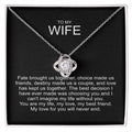 To my wife sterling silver love knot necklace 04127