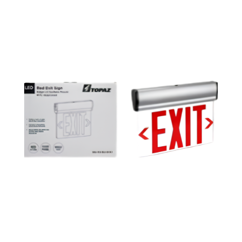 TOPAZ RED EXIT SIGN W/ EDGE-LIT