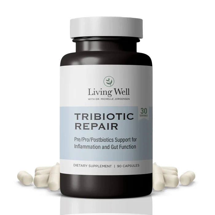 Tribiotic Repair gut health probiotic supplement by Living Well with Dr. Michelle