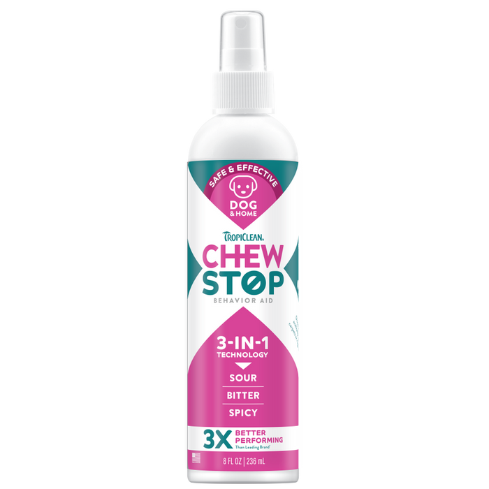 TropiClean Chew Stop Dog Behavior Aid Home Spray 3-In-1