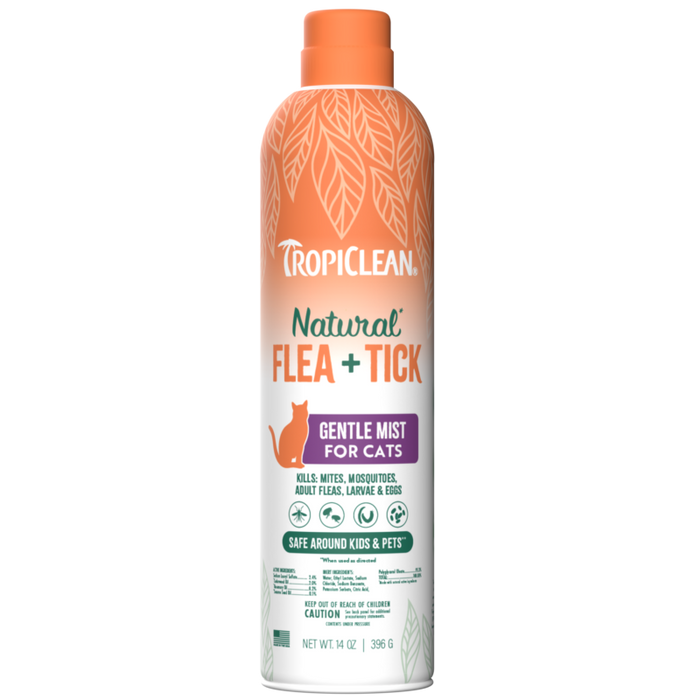 TropiClean Natural Flea + Tick Cat + Home Easy Mist Spray