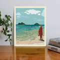 Twin Island Peace Art Print 8" x 10" Wall Poster By Alan Claude - Kailua, Hawaii