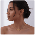 Twisted Singapore Chain Choker Necklace | 18K PVD Gold Stainless Steel Adjustable Collar - The PM Edit