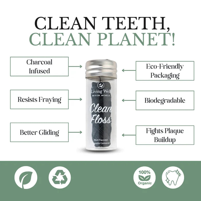 Bamboo charcoal dental floss, clean teeth clean planet