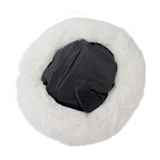 U&C Fur Bed (Petite) in white, back view
