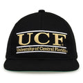 UCF Retro Bar snapback hat in black, front view