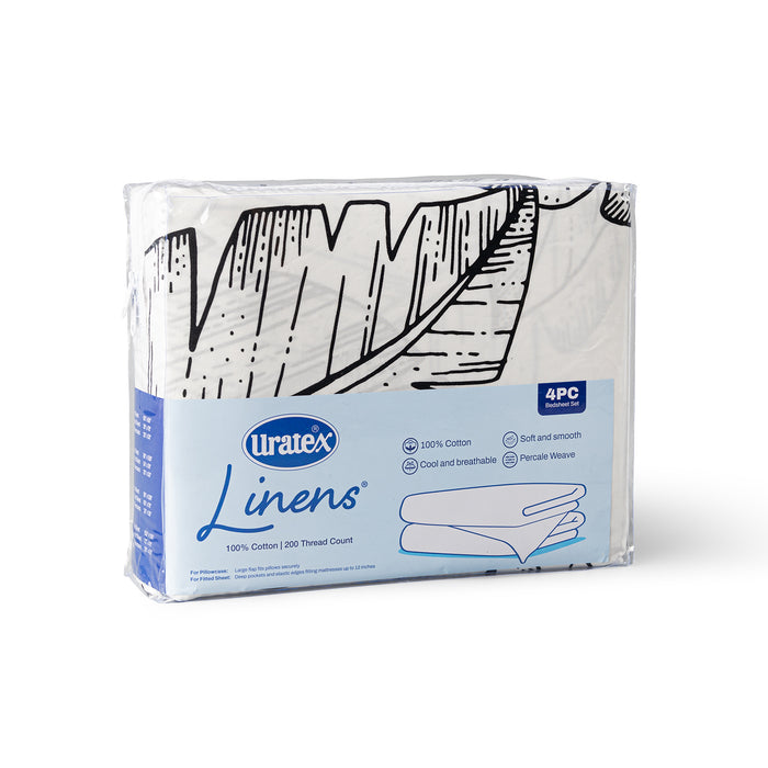 Packaging of the Uratex Bed Linens 4 Piece Flat Sheet Set