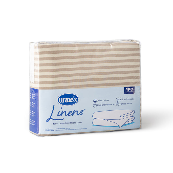 Packaging of the Uratex Bed Linens 4 Piece Flat Sheet Set
