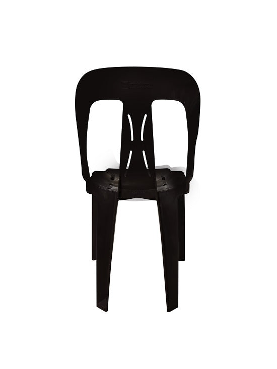 Uratex Monoblock Classic 101 Enviroblock Chair in black, back view