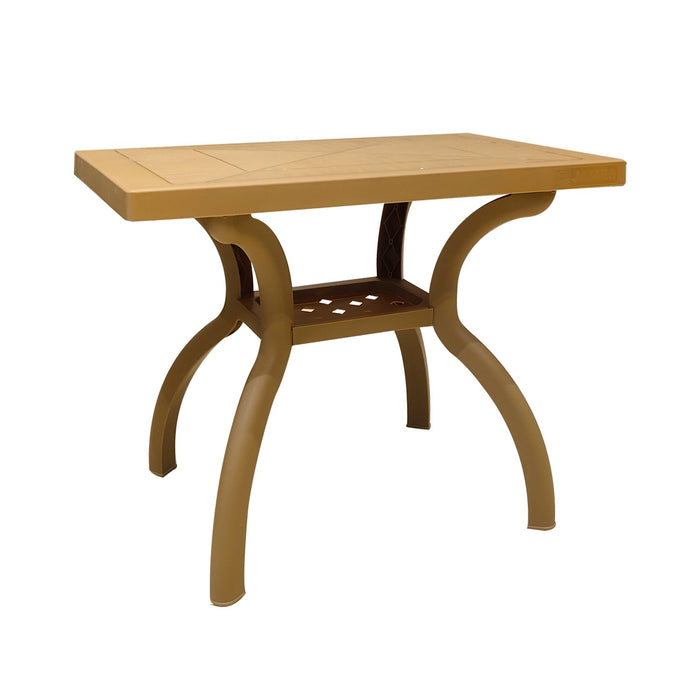Uratex Monoblock James Table in beige, angled view
