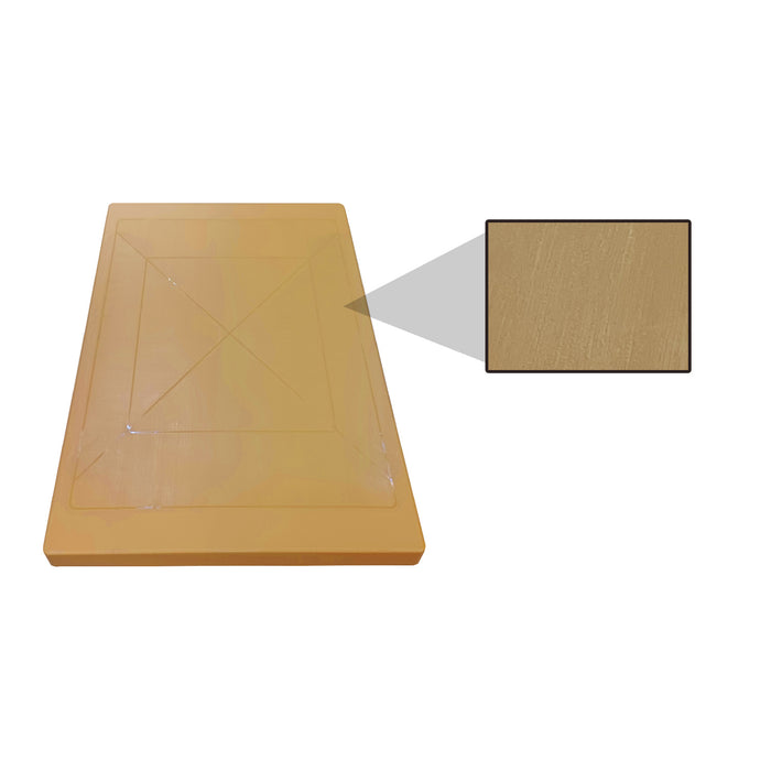 Close-up of the Uratex Monoblock James Table in beige