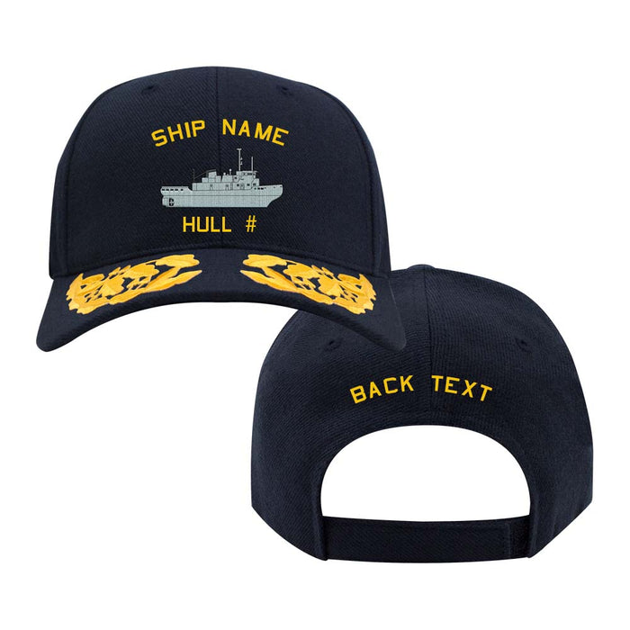 US Navy Custom Ship Cap - Admiral Scrambled Eggs - Bay Class Icebreaking Tug Hats and Caps