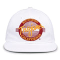 USC Retro Circle snapback hat in white, front view