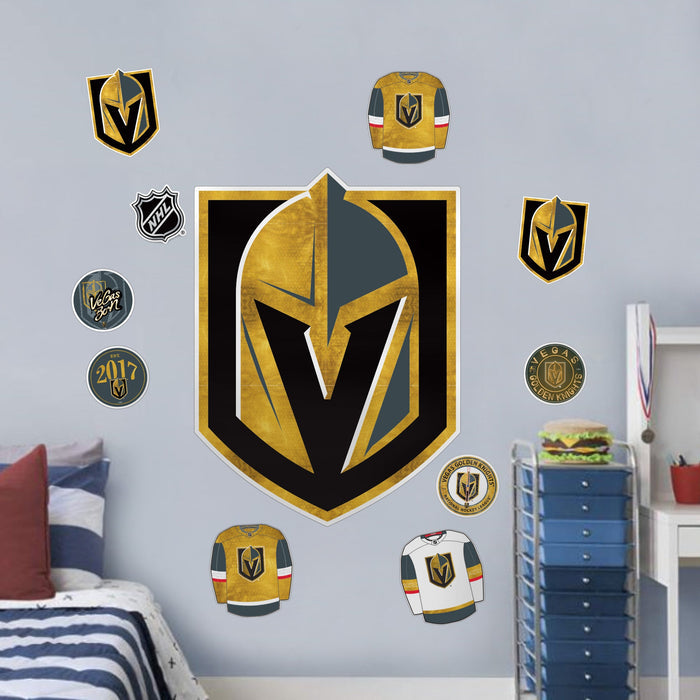 Vegas Golden Knights Repositionable Wall Decal Set - Team Logos