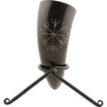 Vegvisir Viking Drinking Horn With Stand-GoblinSmith