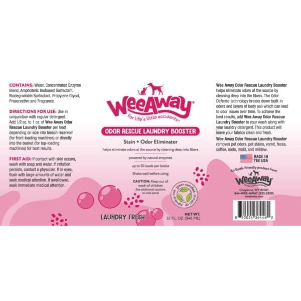 Wee Away Odor Rescue Laundry Booster
