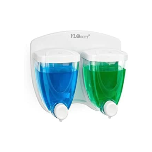 Flosoft tissue dispenser contents and components flat lay