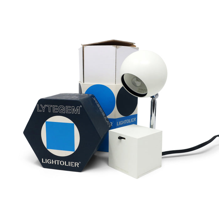 White Lytegem Desk Lamp by Michael Lax for Lightolier