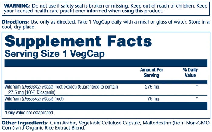 Wild Yam Root Extract 275mg