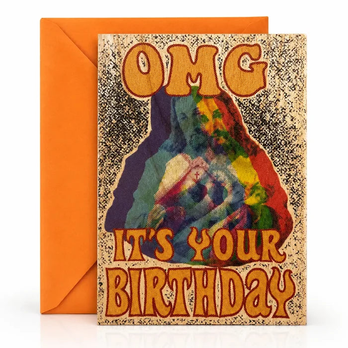Wood Folding Card - OMG Jesus