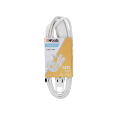 WOODS 16/3 12' SLIMLINE SOFA CORD - WHITE