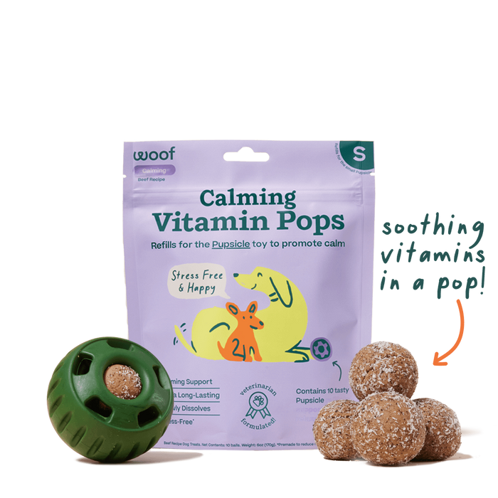 Woof Calming Vitamin Pops Dog Treats