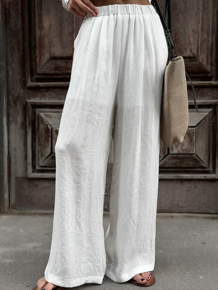 Wrap Top & Wide Leg Pants Set | Tie Waist Two - Piece | The PM Edit - The PM Edit