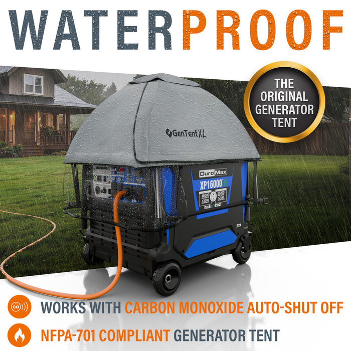 GenTent XL Plus Inverter Kit Maximum Weather Safety - Black