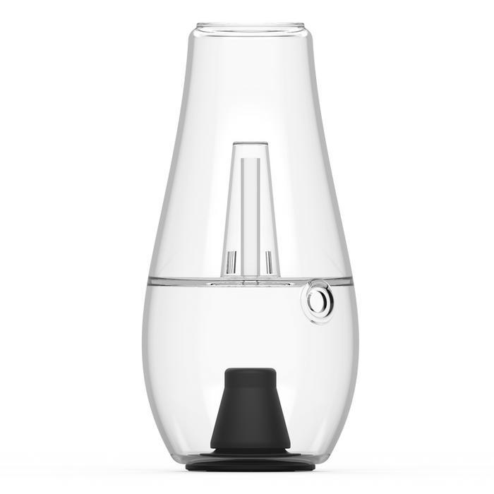 Single Zenco Flow glassware attachment with side carb hole and clear water chamber for vaporizer use
