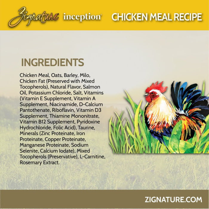 Zignature Inception Chicken Meal Recipe Dry Dog Food